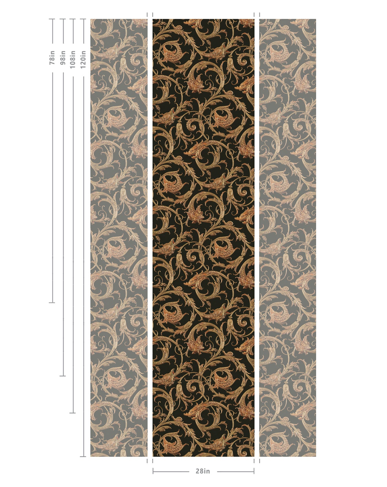 Vintage Sea Creatures Wallpaper – Gold Antique Custom Wallpaper ...