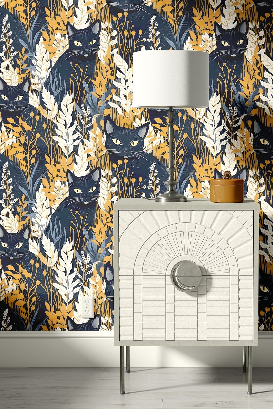 Kitty's Botanical Wonderland Wallpaper | Cats Botanical Custom ...